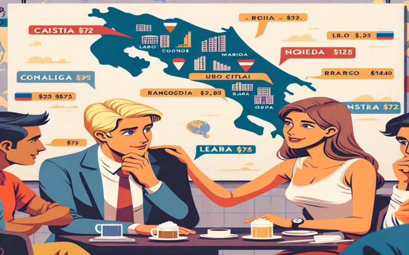 Prix immobiliers : Comparaison entre villes du Costa Rica