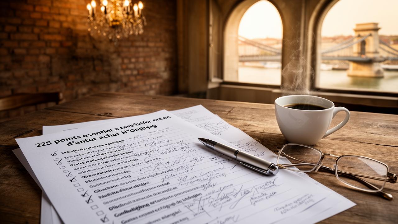 Checklist complète avant d’acheter en Hongrie : les 25 points à passer au crible