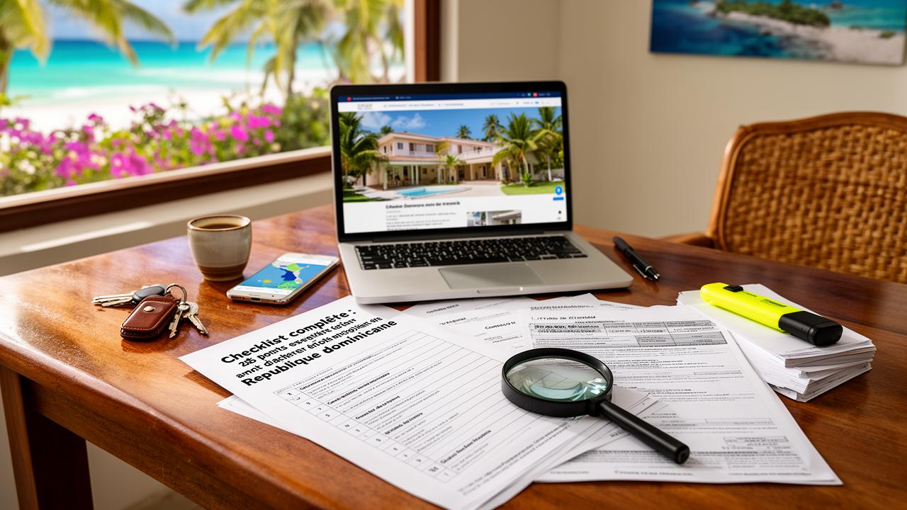 Checklist complète pour acheter un bien immobilier en République dominicaine : les 25 vérifications indispensables