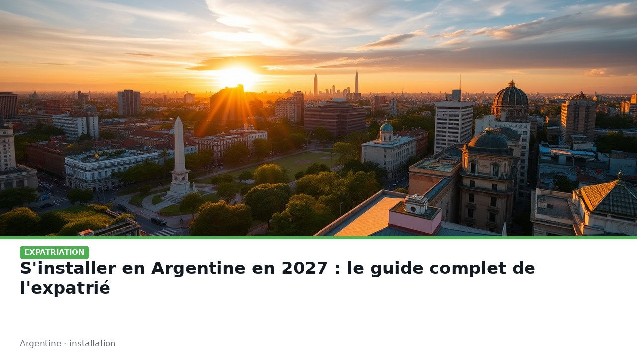 S’installer en Argentine en 2027 : le guide complet de l’expatrié (visas, budget, fiscalité)