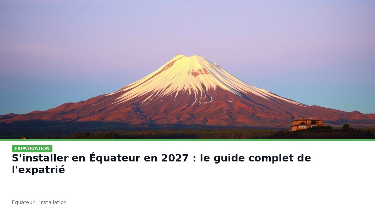 S’installer en Équateur en 2027 : le guide complet de l’expatrié (visas, budget, fiscalité)