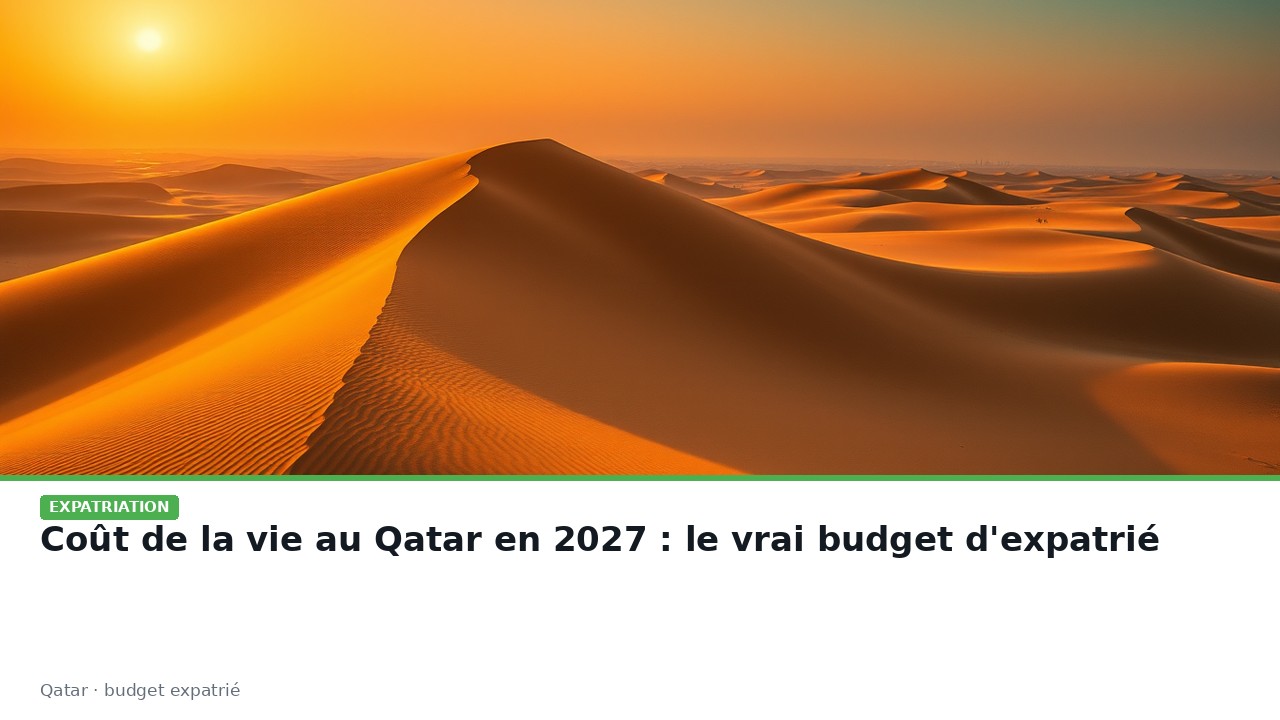 Coût de la vie au Qatar en 2027 : le vrai budget d&rsquo;expatrié, entre revenu net sans impôt et loyers élitistes
