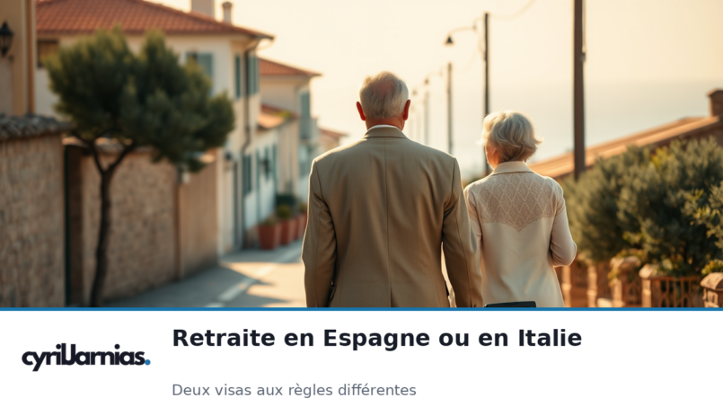 Retraite en Espagne ou en Italie : deux visas aux règles différentes