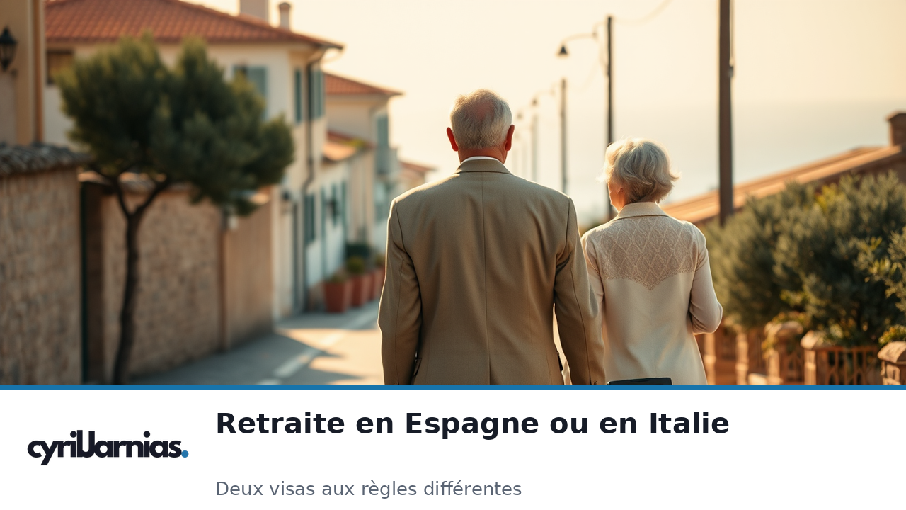 Retraite en Espagne ou en Italie : deux visas aux règles différentes